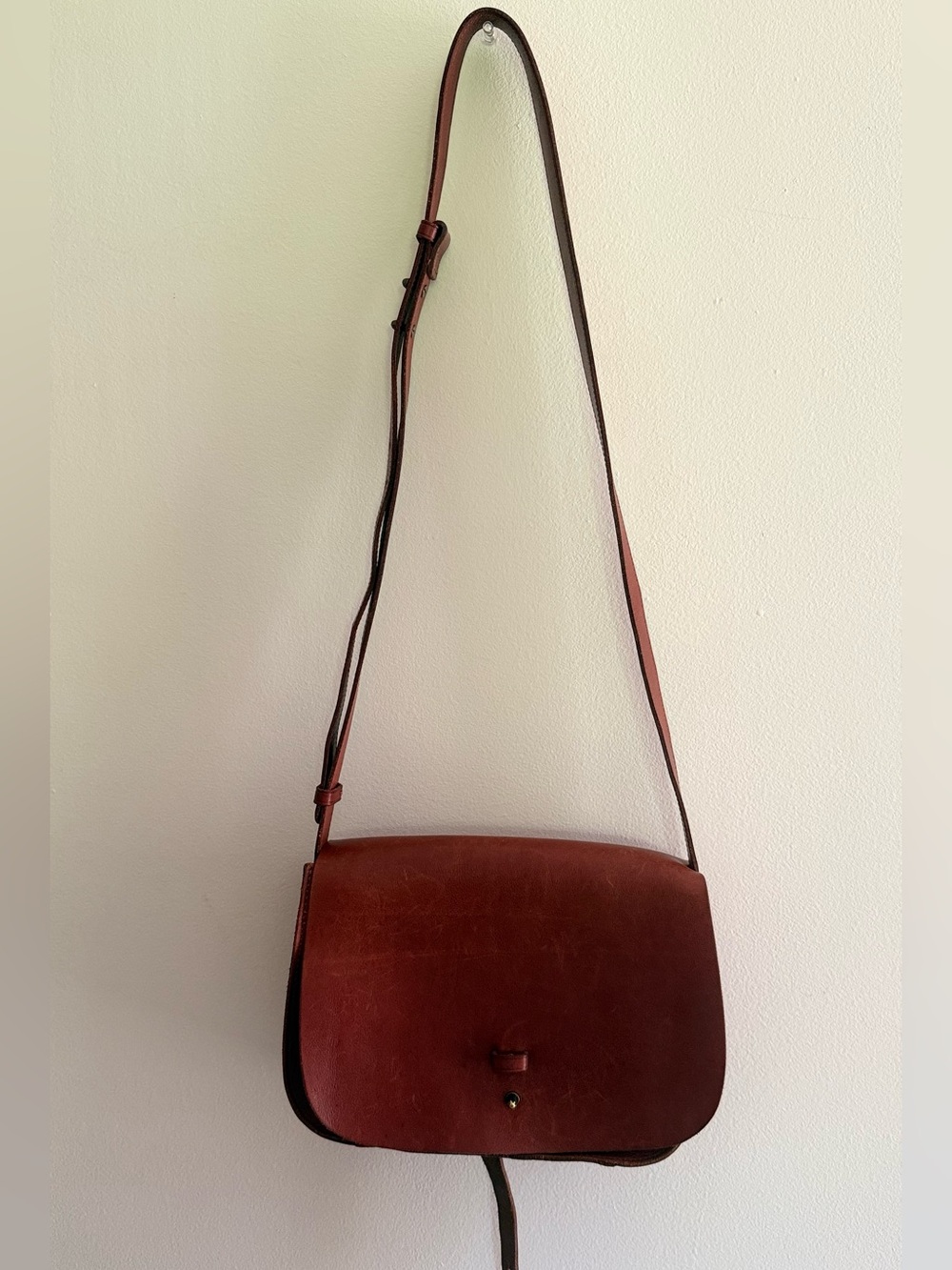 Classic Lucky Brand Brown Leather Crossbody Shoulder Bag